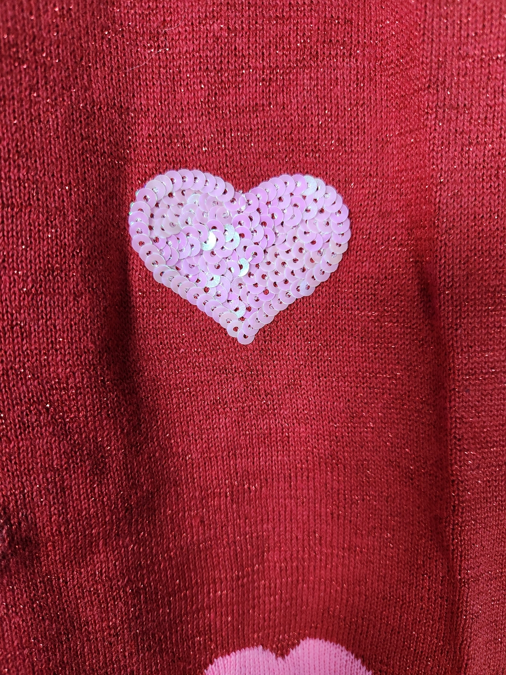 The Children's Place Red Knit Heart Dress - Picture 4 of 5